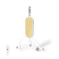 Abby - Anschluss Micro USB, Typ C und Lightning 5V DC 2A | Weizenstroh/ ABS/ Bambus