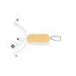Abby - Anschluss Micro USB, Typ C und Lightning 5V DC 2A | Weizenstroh/ ABS/ Bambus