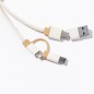 Denny - Anschluss Micro USB, Typ C und Lightning 5V DC 2.4A | Weizenstroh/ ABS/ Bambus/ Baumwolle