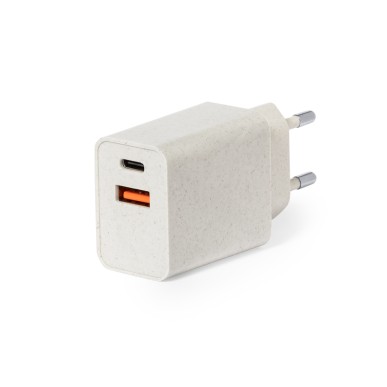 Avery - Schnelle Aufladung. 1 USB Ausgäng und 1 Typ C Ausgang | Weizen