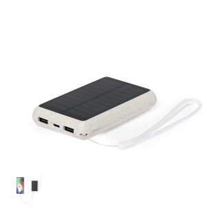 Dawson - 5000 mAh. Solarladung. 2 USB Ausgänge. Typ C Ausgänge und Ein