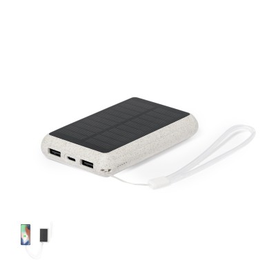 Dawson - 5000 mAh. Solarladung. 2 USB Ausgänge. Typ C Ausgänge und Ein