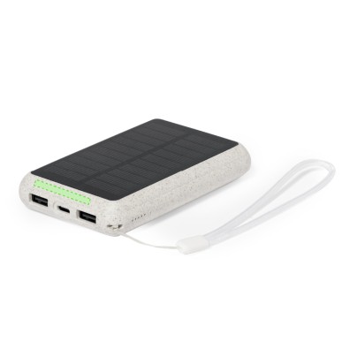 Dawson - 5000 mAh. Solarladung. 2 USB Ausgänge. Typ C Ausgänge und Ein
