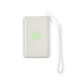 Dawson - 5000 mAh. Solarladung. 2 USB Ausgänge. Typ C Ausgänge und Eingang | Weizenstroh/ ABS