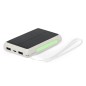 Dawson - 5000 mAh. Solarladung. 2 USB Ausgänge. Typ C Ausgänge und Eingang | Weizenstroh/ ABS