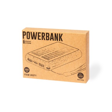 Dawson - 5000 mAh. Solarladung. 2 USB Ausgänge. Typ C Ausgänge und Ein