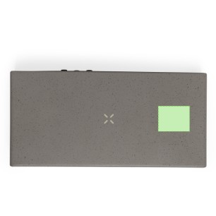 Barret - Drahtlos Ladegerät 10W. Einstellbare Lichtintensität. USB Anschluss | Kaffeefaser/ ABS/ Reclycling Baumwolle