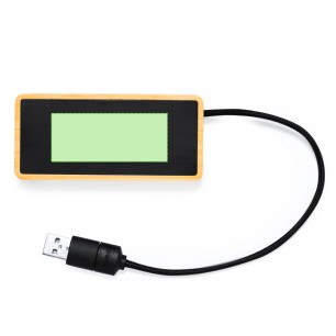 Ginger - Led Lichter. 1 Typ C Hub. 2 Hubs USB 2.0 | Bambus