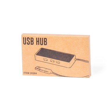 Ginger - Led Lichter. 1 Typ C Hub. 2 Hubs USB 2.0 | Bambus