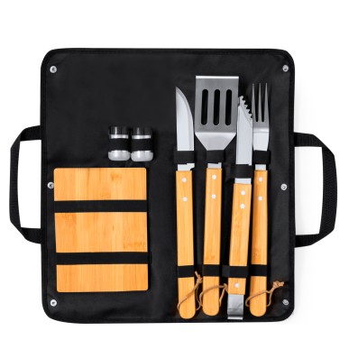 Estrol - 7 Teile. Polyester Etui | Rostfreier Stahl/ Bambus