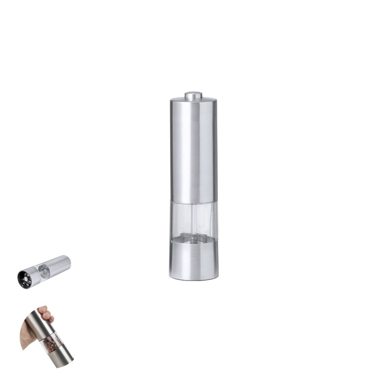 Cinder - 1 Led. Meuleuse Réglable. 4 Piles AAA Non Incluses | Acier Inox