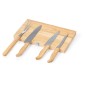 Bergin - 4 Pièces | Acier Inox/ Bois