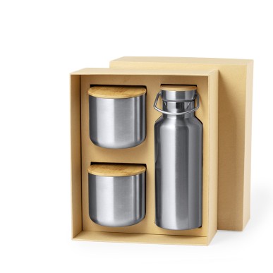 Dickinson - Wärme Flasche 500 ml. 2 Wärme Trinkbecher 300 ml | Rostfre