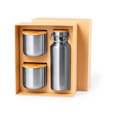 Dickinson - Wärme Flasche 500 ml. 2 Wärme Trinkbecher 300 ml | Rostfre