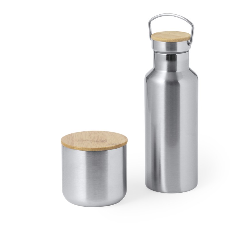 Debris - Wärme Flasche 500 ml. Wärme Trinkbecher 300 ml | Rostfreier Stahl/ Bambus Debris - Wärme Flasche 500 ml. Wärme Trinkbecher 300 ml | Rostfreier Stahl/ Bambus