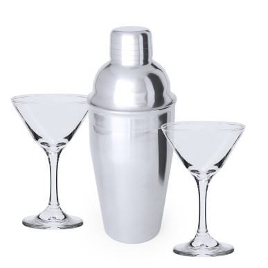 Cefiro - Shaker Acier Inox 550 ml. 2 Verres 150 ml