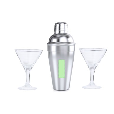 Cefiro - Shaker Acier Inox 550 ml. 2 Verres 150 ml