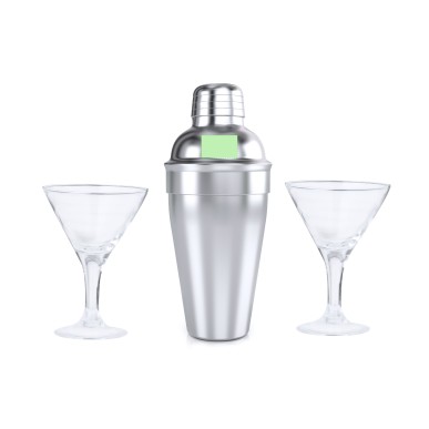 Cefiro - Shaker Acier Inox 550 ml. 2 Verres 150 ml