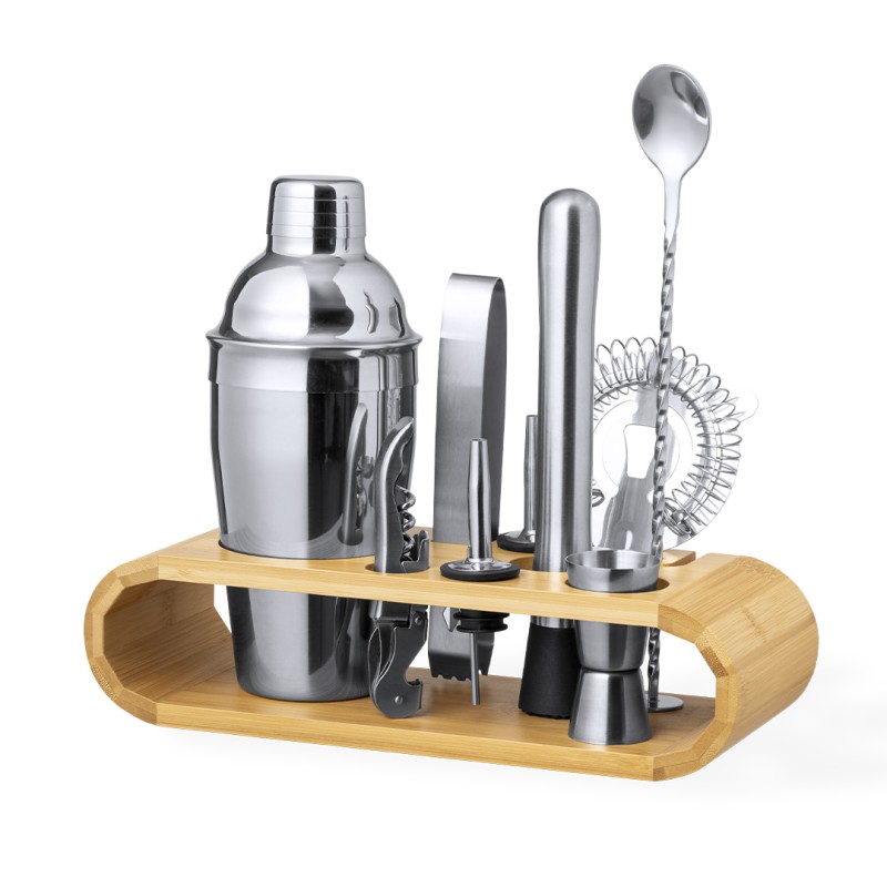 Hunton - Shaker 550 ml. 9 Accessoires | Bambou/ Acier Inox