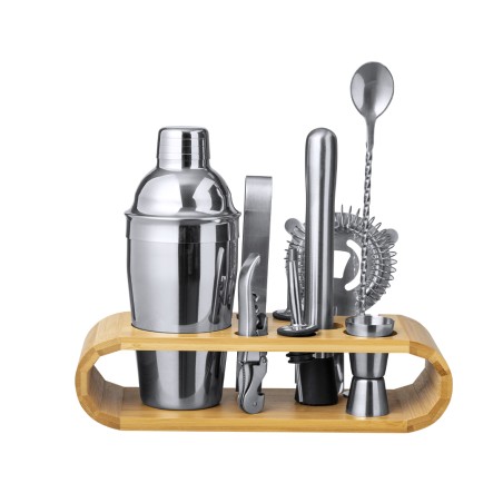 Hunton - Shaker 550 ml. 9 Accessoires | Bambou/ Acier Inox