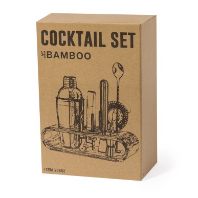 Hunton - Shaker 550 ml. 9 Accessoires | Bambou/ Acier Inox