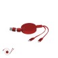Freud - Ausziehbares Kabel. Anschluss Micro USB, Typ C und Lightning 5V DC 2.4A | Reclycling Aluminium Freud - Ausziehbares Kabel. Anschluss Micro USB, Typ C und Lightning 5V DC 2.4A | Reclycling Aluminium