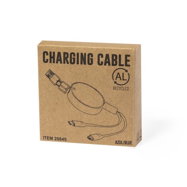 Freud - Ausziehbares Kabel. Anschluss Micro USB, Typ C und Lightning 5