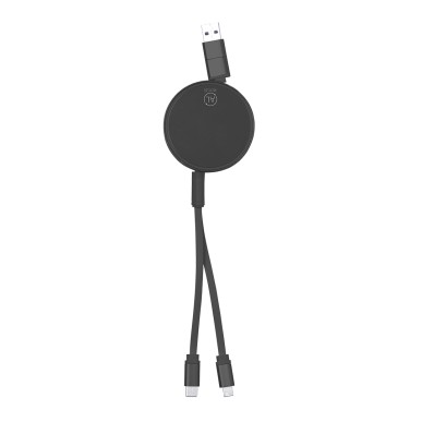 Freud - Ausziehbares Kabel. Anschluss Micro USB, Typ C und Lightning 5