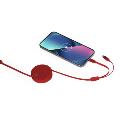 Freud - Ausziehbares Kabel. Anschluss Micro USB, Typ C und Lightning 5