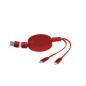 Freud - Ausziehbares Kabel. Anschluss Micro USB, Typ C und Lightning 5V DC 2.4A | Reclycling Aluminium Freud - Ausziehbares Kabel. Anschluss Micro USB, Typ C und Lightning 5V DC 2.4A | Reclycling Aluminium