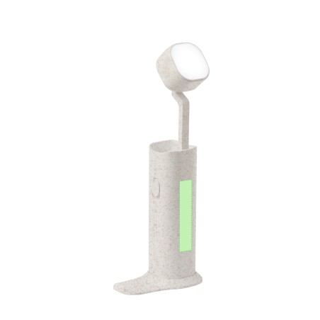 Olan - 12 Leds. Hauteur Réglable. Lumière à Intensité Réglable. Batterie 1.200 mAh | Paille de Blé/ ABS