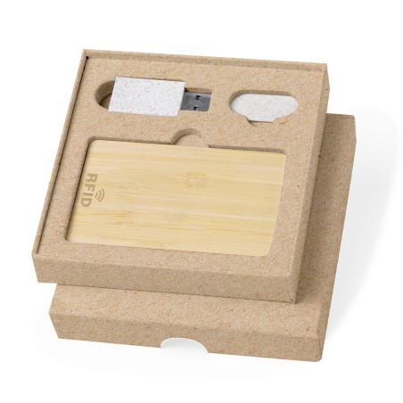 Andigo - Karte RFID Schutz, Bambus. Webcam-Blocker Weizenstroh/ ABS, Haftend . Datenblocker Weizenstroh/ ABS