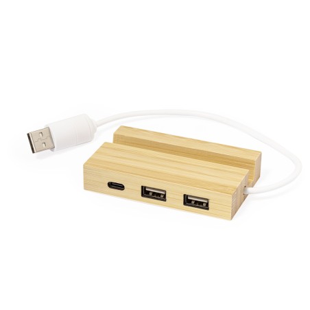 Cirzo - 1 Typ C Hub. 2 Hubs USB 2.0 | Bambus