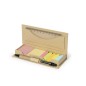 Alisio - 220 Haftnotizen 4 x 4,5 cm. 550 Mini Haftnotizen 1,2 x 4,5 cm. Lineal 12 cm. Reclycling Pappe Kugelschreiber | Reclycli
