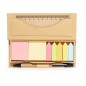 Alisio - 220 Haftnotizen 4 x 4,5 cm. 550 Mini Haftnotizen 1,2 x 4,5 cm. Lineal 12 cm. Reclycling Pappe Kugelschreiber | Reclycli
