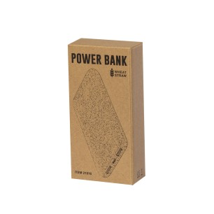 Golblum - 20000 mAh. 2 USB 0Ausgänge. Typ C Ausgänge und Eingang | Weizenstroh/ ABS