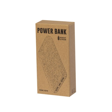 Golblum - 20000 mAh. 2 USB 0Ausgänge. Typ C Ausgänge und Eingang | Weizenstroh/ ABS