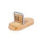 Sainford - Drahtlos 15W. 50 Haftnotizen 4,5 x 4,5 cm. USB Ausgang. Typ C Ausgänge und Eingang | Bambus/ Metall