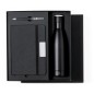 Datiford - Wärme Flasche Reclycling Rostfreier Stahl, 500 ml. Notizblock Polyester 300D RPET, Hardcover-Abdeckung, 80 Blätter. P