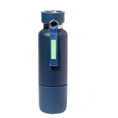 Flautrok - 500 ml. Verre PP 300 ml. Lanyard Incluse | Acier Inox