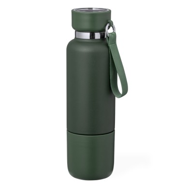 Flautrok - 500 ml. Verre PP 300 ml. Lanyard Incluse | Acier Inox