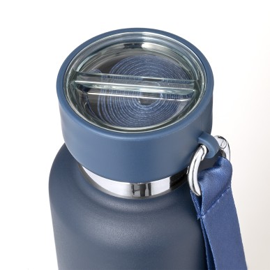 Flautrok - 500 ml. Verre PP 300 ml. Lanyard Incluse | Acier Inox