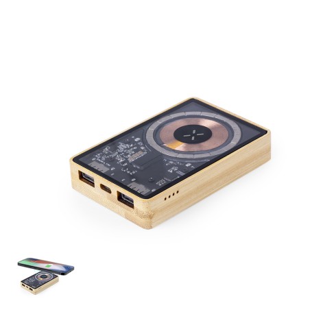 Dominik - Sans Fil 15W. Magnétique. 5000 mAh. Sortie et Entrée Type C 