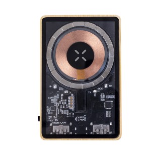 Dominik - Sans Fil 15W. Magnétique. 5000 mAh. Sortie et Entrée Type C | Bambou
