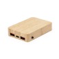 Dominik - Drahtlos 15W. Magnetisch. 5000 mAh. Typ C Ausgänge und Eingang | Bambus Dominik - Drahtlos 15W. Magnetisch. 5000 mAh. Typ C Ausgänge und Eingang | Bambus