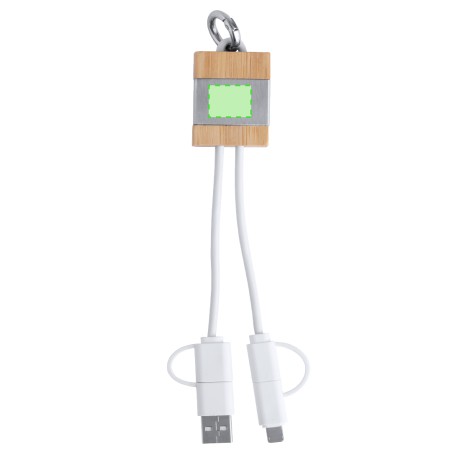 Desak - Connexion Micro USB, Type C et Lightning 5V DC 2.4A | Aluminium Recyclé/ Bambou