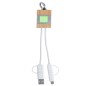 Desak - Anschluss Micro USB, Typ C und Lightning 5V DC 2.4A | Reclycling Aluminium/ Bambus