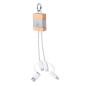 Desak - Anschluss Micro USB, Typ C und Lightning 5V DC 2.4A | Reclycling Aluminium/ Bambus