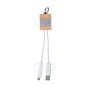 Desak - Anschluss Micro USB, Typ C und Lightning 5V DC 2.4A | Reclycling Aluminium/ Bambus