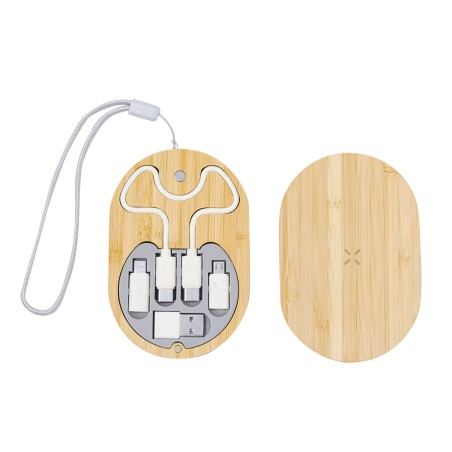 Eliot - Sans Fil 15W. Set Câbles du Chargeur Inclus. Convient au transfert de données. Connexion Micro USB, Type C et Lightning 